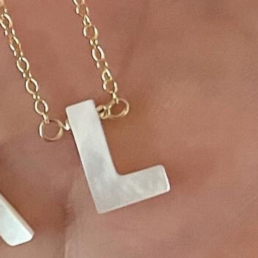 Aquinnah Mother of Pearl Letter L Necklace